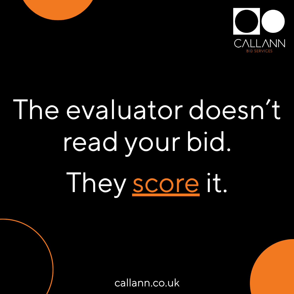 Bid Writing myth "The evaluator doesn't read your bid. They Score it"